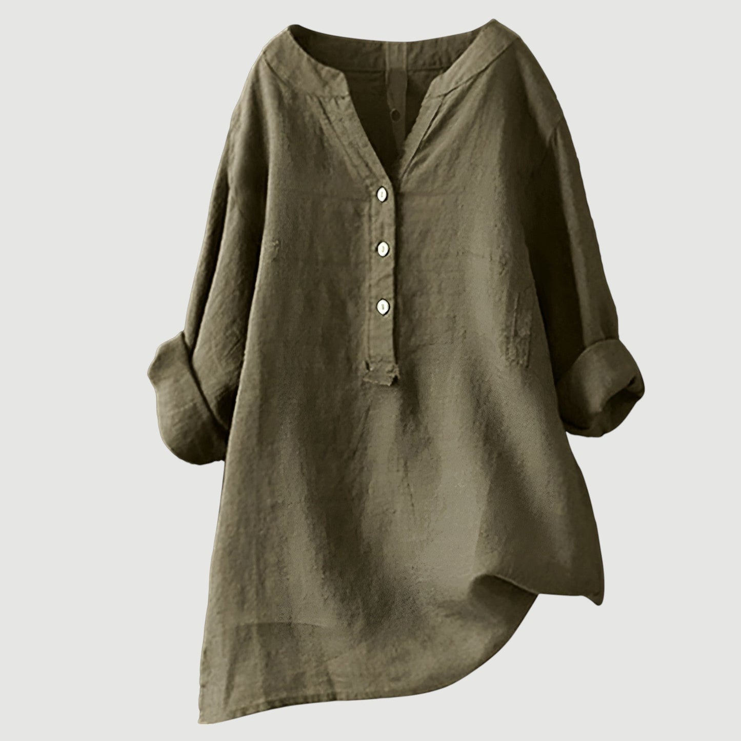 MARJORIE™ | Linen Button Blouse