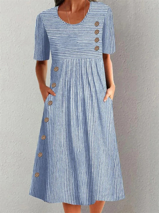 SOFIA™ | Striped Midi Dress