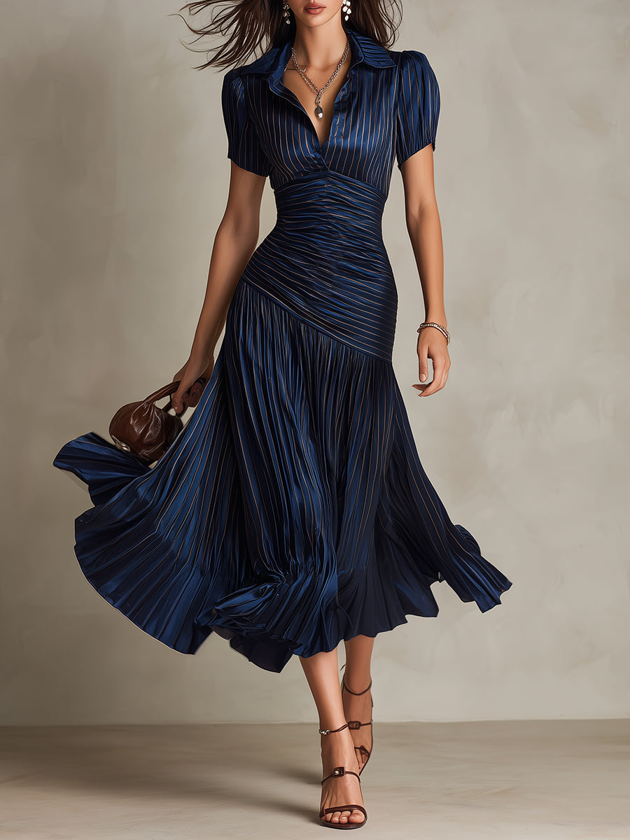 ADRIANA™ | Pleated Midi Dress