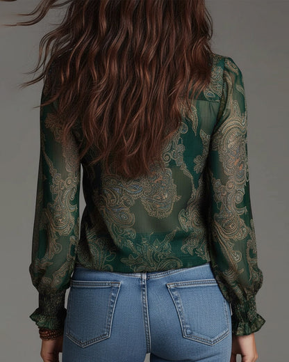 KATIE™ | Ruffle Zip Blouse