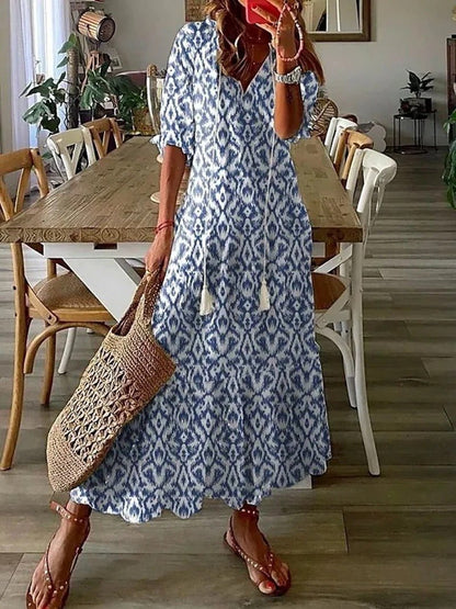 HELENA™ | Tassel-Tie Dress