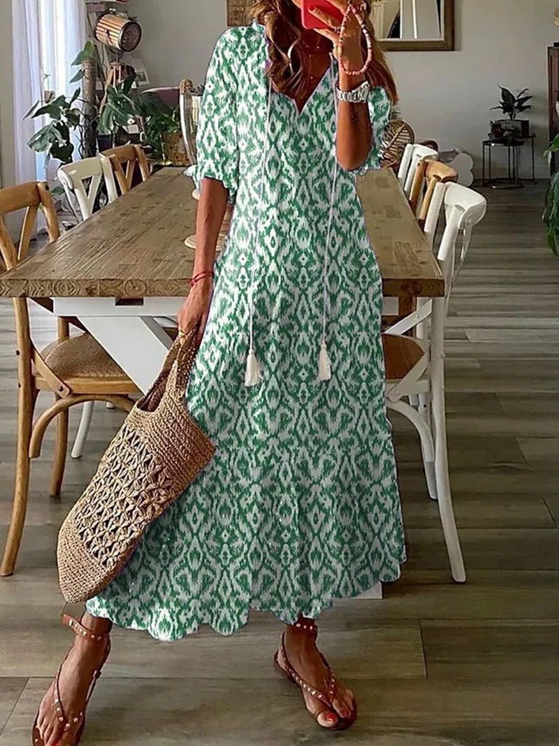 HELENA™ | Tassel-Tie Dress