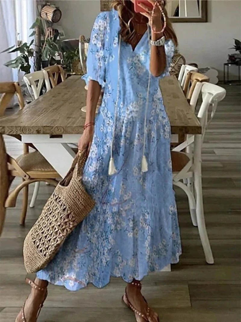 HELENA™ | Tassel-Tie Dress