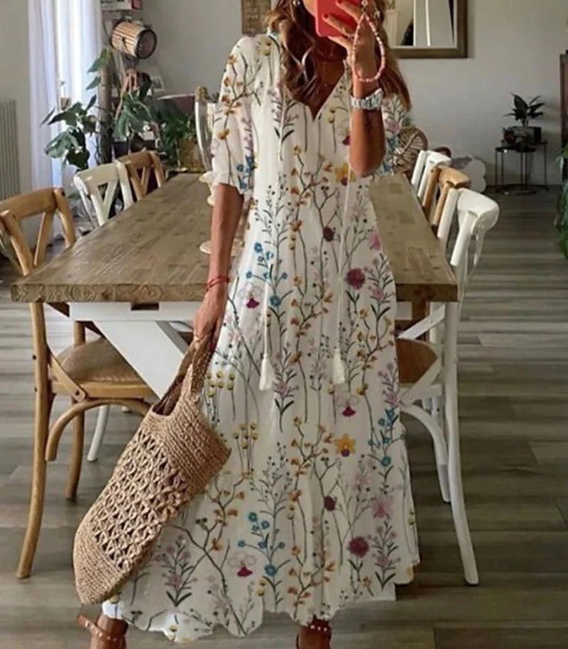 HELENA™ | Tassel-Tie Dress