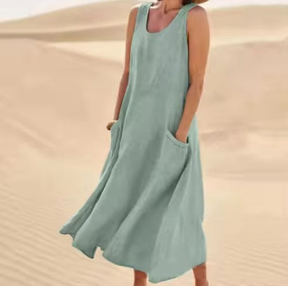 NANCY™ | Cotton-Linen Summer Dress