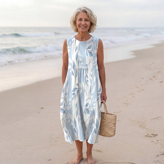 JOY™ | Leaf Print Midi Dress