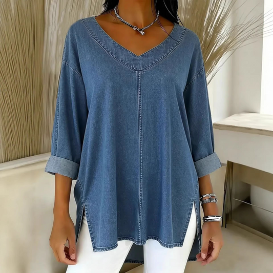 LUCY™ | Washed V-Neck Top