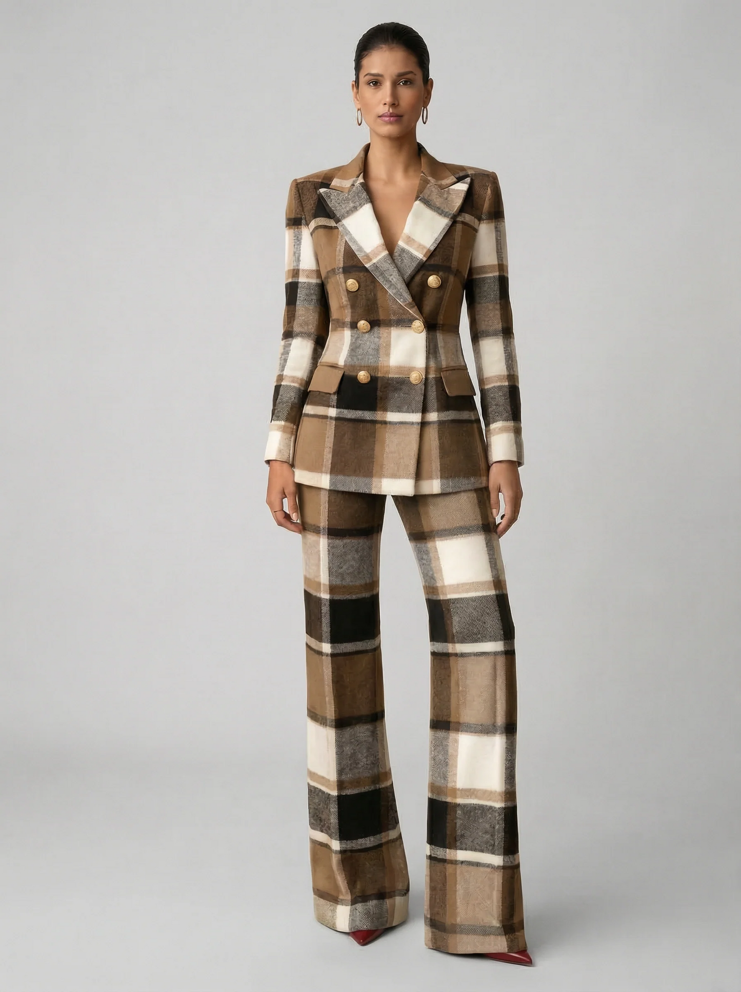 NOVEA™ | Check Blazer Set