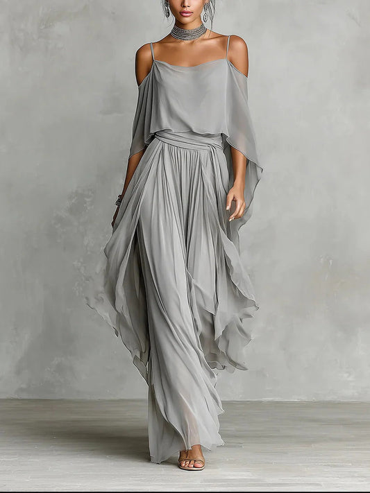 ORIANA™ | Chiffon Two-Piece Set