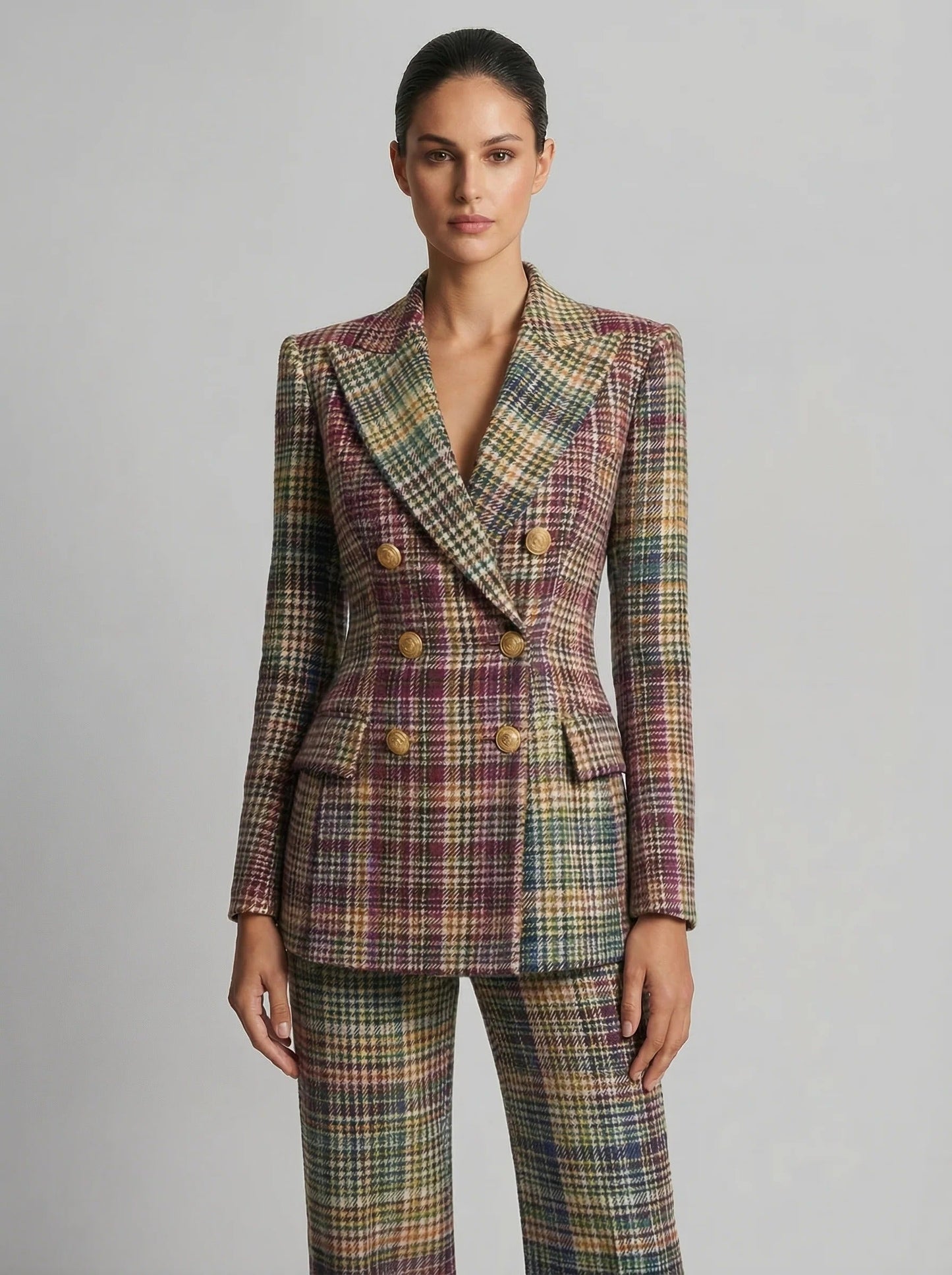 NOVEA™ | Check Blazer Set