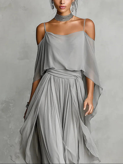 ORIANA™ | Chiffon Two-Piece Set