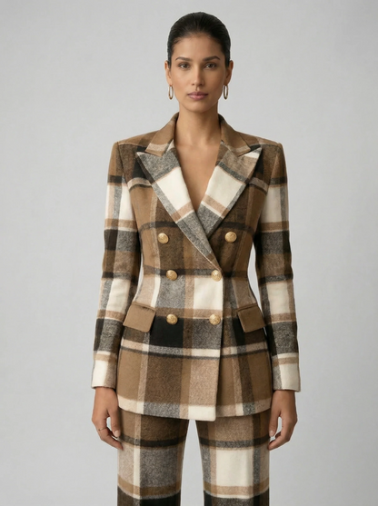 NOVEA™ | Check Blazer Set