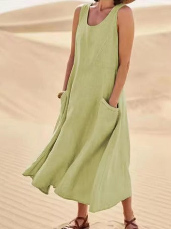 NANCY™ | Cotton-Linen Summer Dress