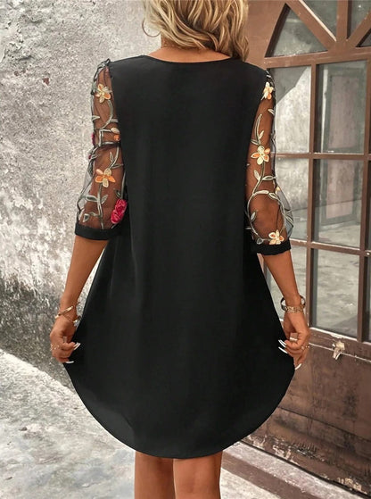 PATRICIA™ | Mesh-Sleeve Shift