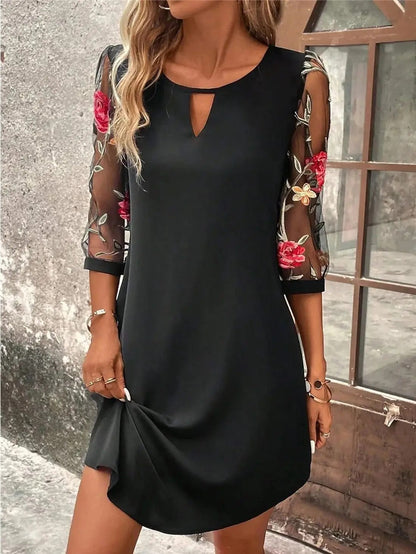 PATRICIA™ | Mesh-Sleeve Shift