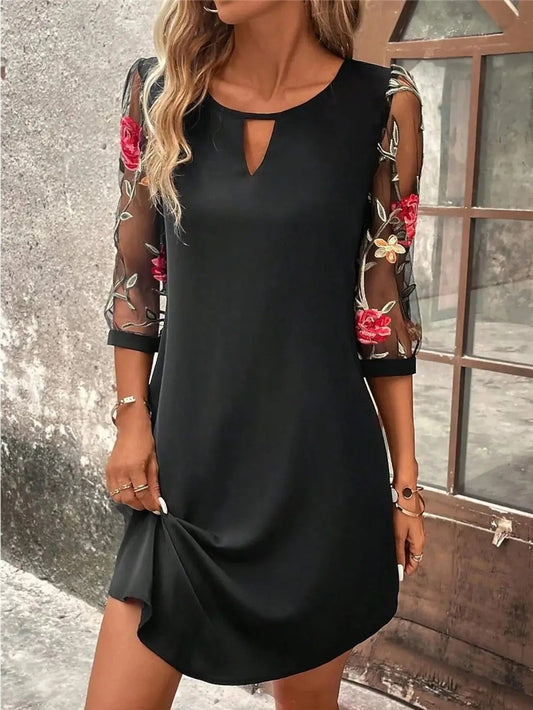 PATRICIA™ | Mesh-Sleeve Shift