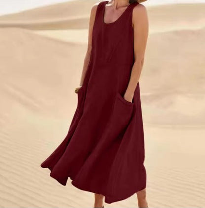 NANCY™ | Cotton-Linen Summer Dress