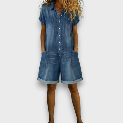 SYBIL™ | Short Denim Romper