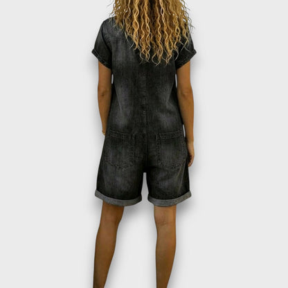 SYBIL™ | Short Denim Romper