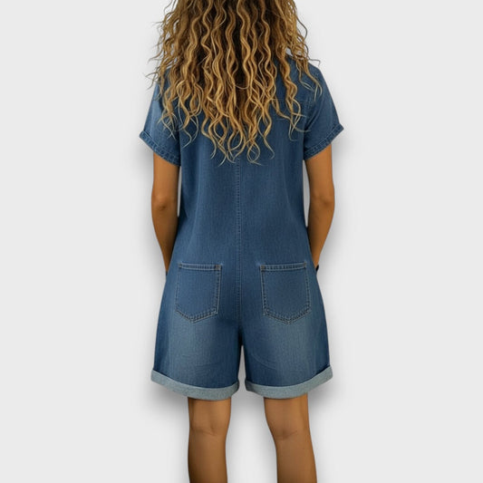 SYBIL™ | Short Denim Romper