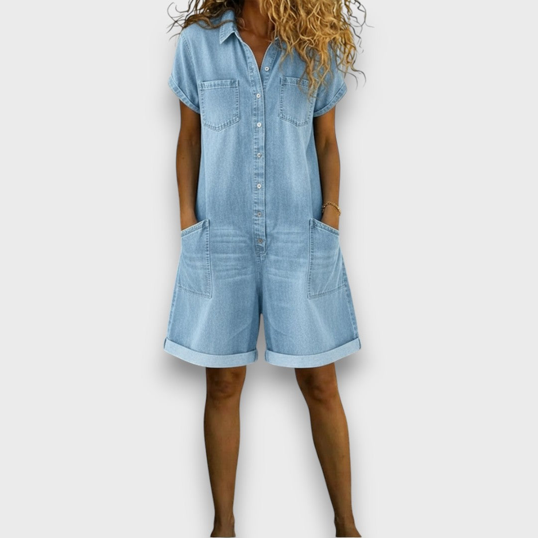 SYBIL™ | Short Denim Romper