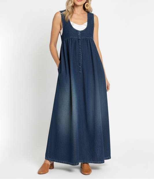 HANNAH™ | Denim Maxi Dress
