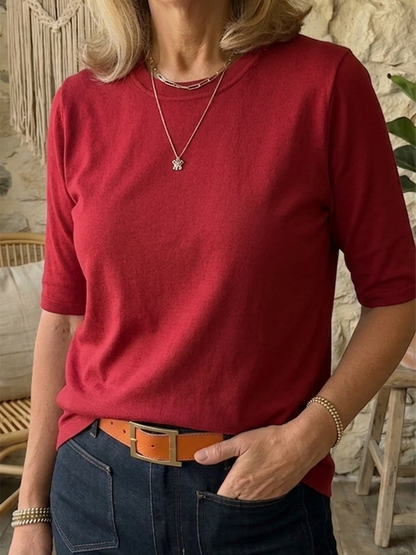 CELINE™ | Cotton Half-Sleeve Tee