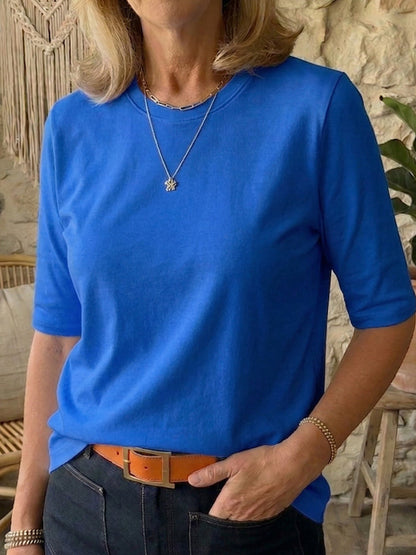 CELINE™ | Cotton Half-Sleeve Tee