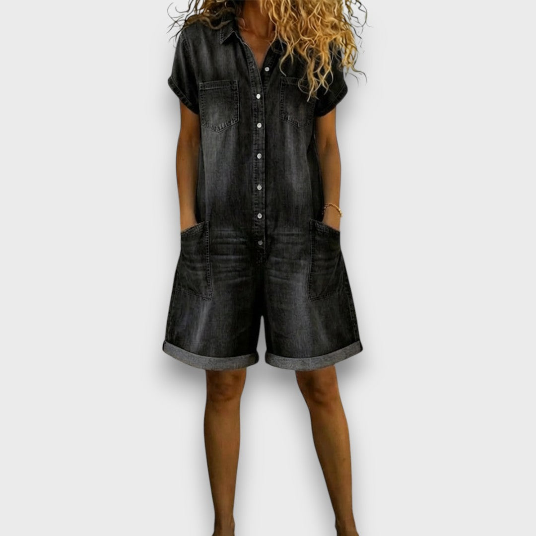SYBIL™ | Short Denim Romper