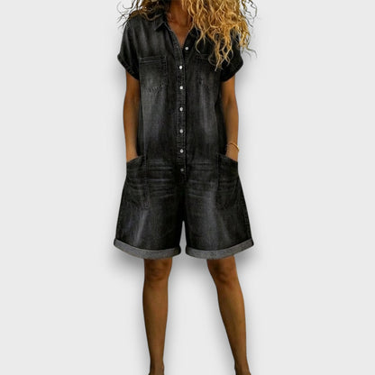 SYBIL™ | Short Denim Romper