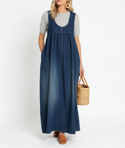 HANNAH™ | Denim Maxi Dress