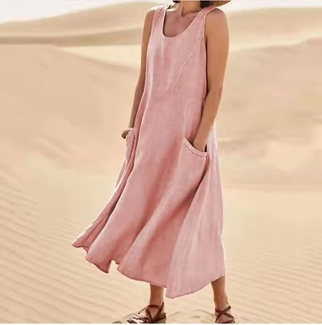 NANCY™ | Cotton-Linen Summer Dress