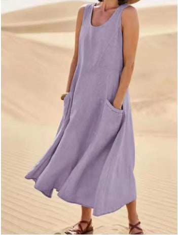 NANCY™ | Cotton-Linen Summer Dress