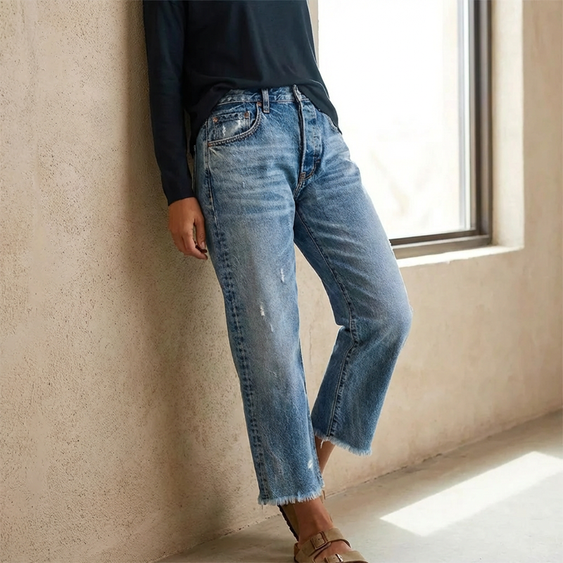 AMIRAH™ | Cropped Jeans