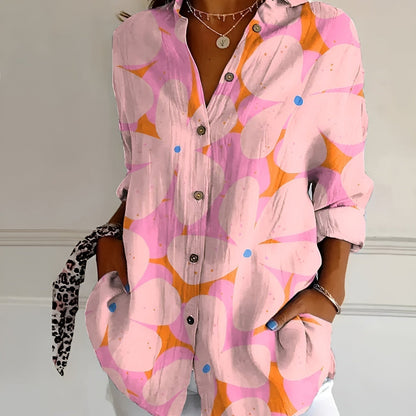 KAITLYN™ | Patchwork Button Blouse