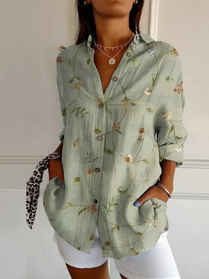 KAITLYN™ | Patchwork Button Blouse