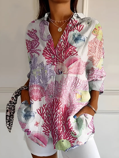 KAITLYN™ | Patchwork Button Blouse