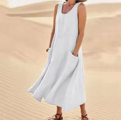 NANCY™ | Cotton-Linen Summer Dress